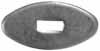 Oval Knife Guard #1, 15/16" wide by 1-7/8" long,  5/64" thick, large rectangular slot 3/16" wide by 1/2" long, nickel silver Oval Knife Guard #1, 15/16" wide by 1-7/8" long,  5/64" thick, large rectangular slot 3/16" wide by 1/2" long, nickel silver